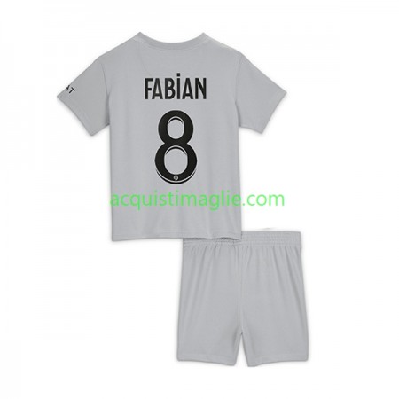 Divisa di Calcio Paris Saint Germain Fabian 8 Bambino Trasferta 2022/2023